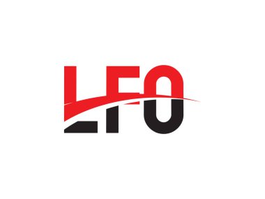 LFO Harfi İlk Logo Tasarım Vektörü İllüstrasyonu