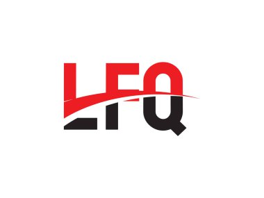 LFQ Harf İlk Logo Tasarım Vektörü İllüstrasyonu