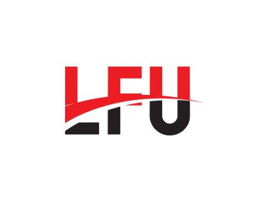 LFU Letter İlk Logo Tasarım Vektörü İllüstrasyonu