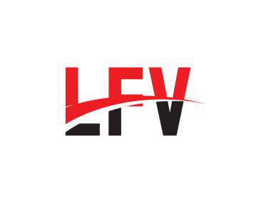 LFV Letter İlk Logo Tasarım Vektörü İllüstrasyonu