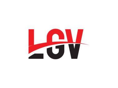 LGV Harf İlk Logo Tasarım Vektörü İllüstrasyonu