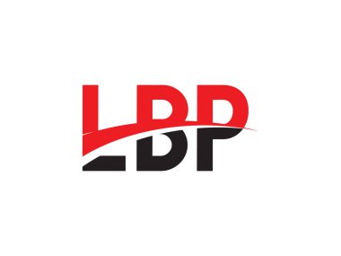 LBP Harf İlk Logo Tasarım Vektörü İllüstrasyonu