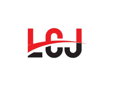 LCJ Harf İlk Logo Tasarım Vektörü İllüstrasyonu