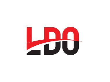 LDO Letter İlk Logo Tasarım Vektörü İllüstrasyonu