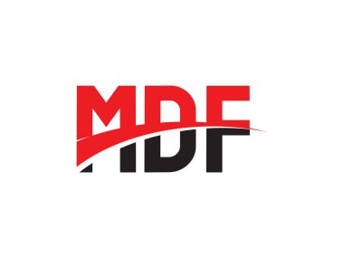 MDF ilk harf logo tasarım vektör şablonu. kurumsal iş kimliği için yaratıcı sembol.