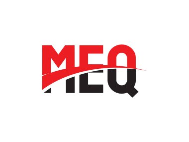 kırmızı siyah harfler, yazı tipi parafı, logo tasarımı, vektör illüstrasyonu, MEQ