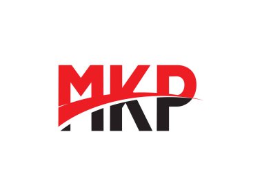 Kaligrafi logosu tasarımı, siyah kırmızı harfler, tipografi, vektör çizimi, MKP