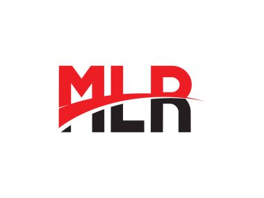 kırmızı siyah harfler, yazı tipi parafı, logo tasarımı, vektör illüstrasyonu, MLR