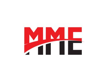 kırmızı siyah harfler, yazı tipi parafı, logo tasarımı, vektör illüstrasyonu, MME