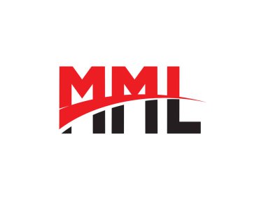 kırmızı siyah harfler, yazı tipi parafı, logo tasarımı, vektör illüstrasyonu, MML