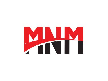 siyah kırmızı harfler, tipografi, vektör illüstrasyonu, MNM