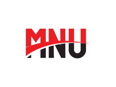 siyah kırmızı harfler, tipografi, vektör illüstrasyonu, MNU