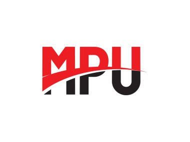 kırmızı siyah harfler, yazı tipi parafı, logo tasarımı, vektör illüstrasyonu, MPU