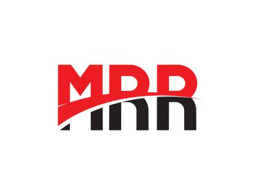 Şirket logosu, tipografi, kırmızı siyah harfler, vektör çizimi, MRR