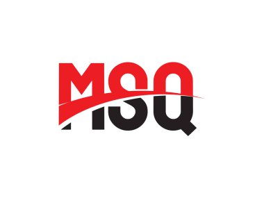 Şirket logosu, tipografi, kırmızı siyah harfler, vektör çizimi, MSQ