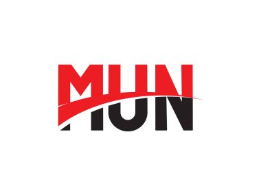 MUN ilk harf logo tasarım vektör şablonu. kurumsal iş kimliği için yaratıcı sembol.