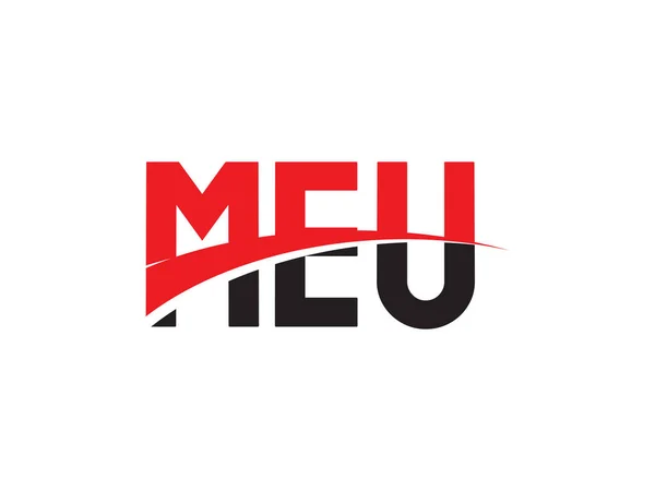 Rote Schwarze Buchstaben Schrift Initial Logo Design Vektorillustration Meu — Stockvektor