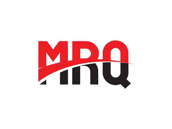 Λογότυπο Της Εταιρείας Τυπογραφία Κόκκινα Μαύρα Γράμματα Διανυσματική Απεικόνιση Mrq — Διανυσματικό Αρχείο