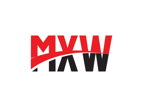 Mxw初始字母标志设计向量模板 企业身份的创意符号 — 图库矢量图片
