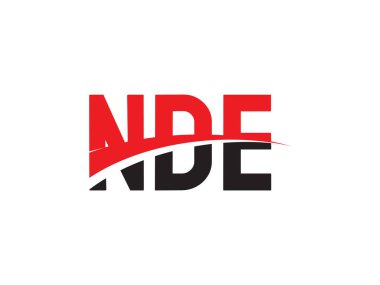 kırmızı siyah harf yazı tipi parafı, logo tasarımı, vektör illüstrasyonu, NDE