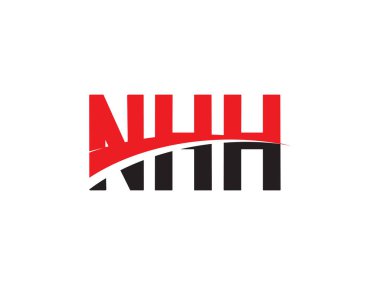 siyah kırmızı harfler, vektör illüstrasyonu, NHH