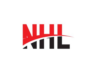 siyah kırmızı harfler, vektör illüstrasyonu, NHL