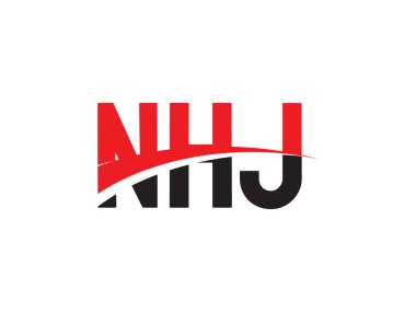 siyah kırmızı harfler, vektör illüstrasyonu, NHJ