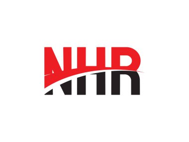 siyah kırmızı harfler, vektör illüstrasyonu, NHR