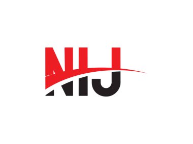 NIJ ilk harf logo tasarım vektör şablonu. kurumsal iş kimliği için yaratıcı sembol.