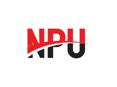 NPU ilk harf logo tasarım vektör şablonu, kurumsal iş kimliği için yaratıcı sembol.