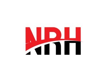 NRH ilk harf logo tasarım vektör şablonu, kurumsal iş kimliği için yaratıcı sembol.