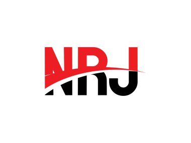 NRJ ilk harf logo tasarım vektör şablonu, kurumsal iş kimliği için yaratıcı sembol.