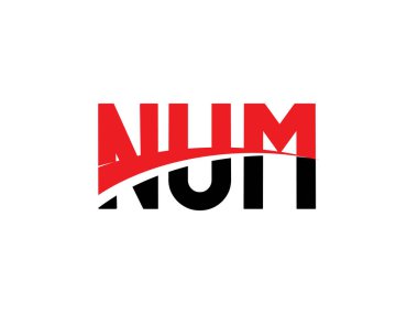 NUM ilk harf logo tasarım vektör şablonu, kurumsal iş kimliği için yaratıcı sembol.