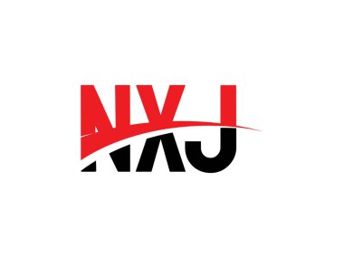NXJ ilk harf logo tasarım vektör şablonu, kurumsal iş kimliği için yaratıcı sembol.