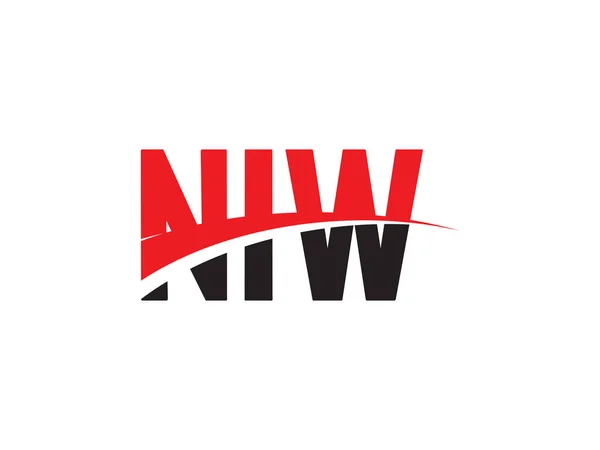 Niw初始字母标志设计向量模板 企业身份的创意符号 — 图库矢量图片