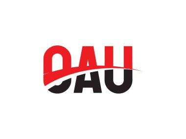 OAU ilk harf logo tasarım vektör şablonu, kurumsal iş kimliği için yaratıcı sembol.