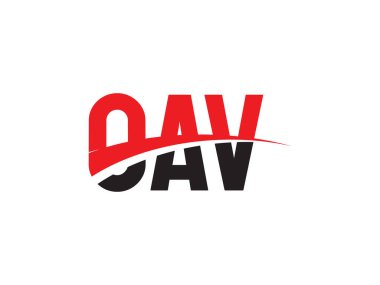 OAV ilk harf logo tasarım vektör şablonu, kurumsal iş kimliği için yaratıcı sembol.