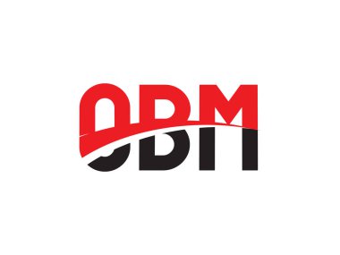 OBM ilk harf logo tasarım vektör şablonu, kurumsal iş kimliği için yaratıcı sembol.
