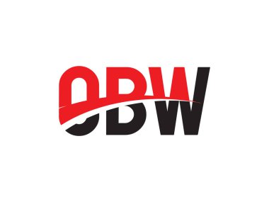 OBW ilk harf logo tasarım vektör şablonu, kurumsal iş kimliği için yaratıcı sembol.