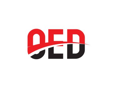 OED ilk harf logo tasarım vektör şablonu, kurumsal iş kimliği için yaratıcı sembol.