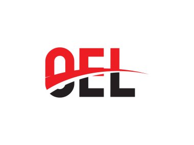 OEL ilk harf logo tasarım vektör şablonu, kurumsal iş kimliği için yaratıcı sembol.