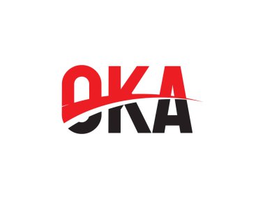 OKA ilk harf logo tasarım vektör şablonu, kurumsal iş kimliği için yaratıcı sembol.