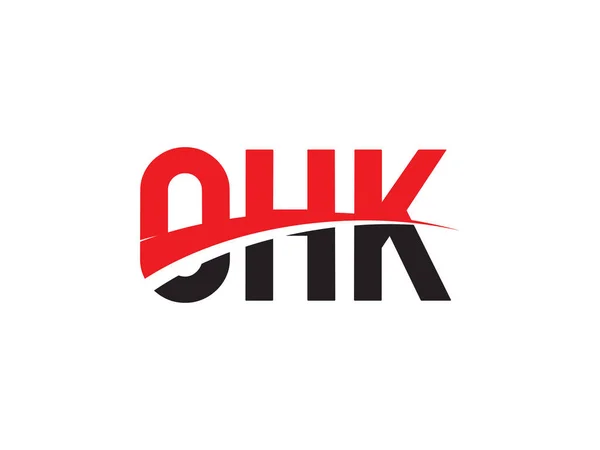 Векторный Шаблон Дизайна Логотипа Ohk Креативный Символ Фирменного Стиля — стоковый вектор