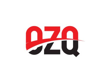 OZQ Harfleri İlk Logo Tasarım Vektörü İllüstrasyonu 