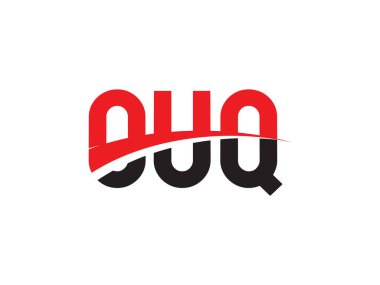 OUQ Harfleri İlk Logo Tasarım Vektörü İllüstrasyonu 