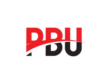 PBU ilk harf logo tasarım vektör şablonu. kurumsal iş kimliği için yaratıcı sembol.
