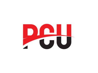 PCU ilk harf logo tasarım vektör şablonu. kurumsal iş kimliği için yaratıcı sembol.
