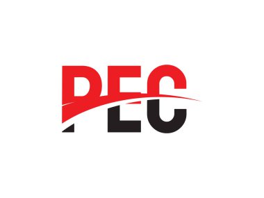 PEC ilk harf logo tasarım vektör şablonu. kurumsal iş kimliği için yaratıcı sembol.