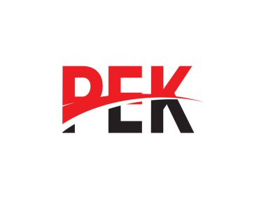 PEK ilk harf logo tasarım vektör şablonu. kurumsal iş kimliği için yaratıcı sembol.