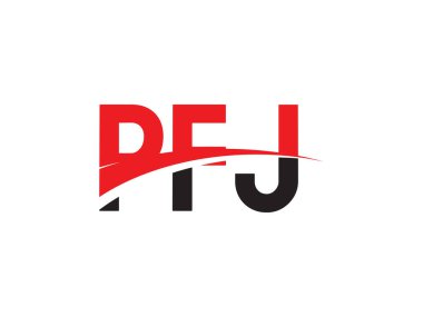 PFJ ilk harf logo tasarım vektör şablonu. kurumsal iş kimliği için yaratıcı sembol.